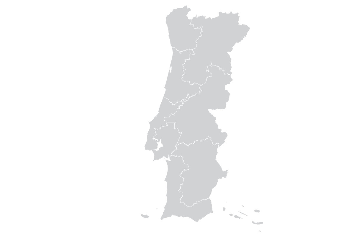 mapa com a divisão dos territórios